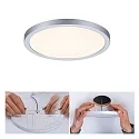 Paulmann LED Recessed Panel AERO VariFit DIM, round, IP44, Ø 17.5cm, 15W 3000K, 3-step dimmable, chrome matt
