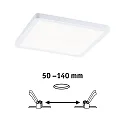 LED paneel AREO VARIFIT 3-STEP-DIM 175MM hoekig, dimbaar, instelbaar, dimbaar 15W 1200lm 4000K CRI > 80