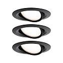 Inbouwarmatuur NOVA PLUS COIN draaibaar, set van 3 IP23, dimbaar 6W 470lm 2700K CRI >80