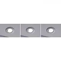 Paulmann recessed luminaire CALLA swivelling, set of 3 IP65, chrome matt dimmable 5W 430 | 550lm 3000K 100° 100° CRI >80