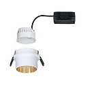 Paulmann Inbouwarmatuur GIL COIN LED rond, stijf IP44, goud, wit mat dimbaar 470lm 2700K CRI >80