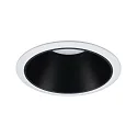 Paulmann Inbouwarmatuur COLE rond, stijf, set terug GU10 IP23, zwart mat, wit dimbaar CRI >80
