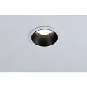 Paulmann Inbouwarmatuur COLE rond, stijf, set terug GU10 IP23, zwart mat, wit dimbaar CRI >80