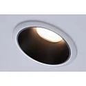 Paulmann Inbouwarmatuur COLE rond, stijf, set terug GU10 IP23, zwart mat, wit dimbaar CRI >80
