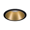 Paulmann Inbouwarmatuur COLE rond, stijf, set terug GU10 IP23, goud, zwart mat dimbaar CRI >80