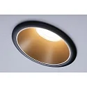Paulmann Inbouwarmatuur COLE rond, stijf, set terug GU10 IP23, goud, zwart mat dimbaar CRI >80