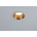 Paulmann recessed luminaire COLE round, rigid, set back GU10 IP23, gold, white matt dimmable CRI >80