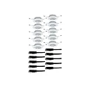 Paulmann Inbouwarmatuur BASE draaibaar, set van 10 GU10 IP20, wit dimbaar CRI >80