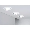 Paulmann Inbouwarmatuur BASE draaibaar, set van 10 GU10 IP20, wit dimbaar CRI >80