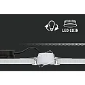 Inbouwarmatuur COLE COIN LED stijf IP44, goud mat, zwart dimbaar 6,5W 460lm 2700K 100° 100° CRI >80