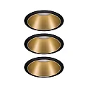Paulmann Set of 3 Recessed spot LED COLE IP44, fixed, with LED COIN Module, 230V, 6.5W 2700K460lm 100°, 3-step dimmable