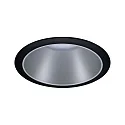 Paulmann Inbouwarmatuur COLE COIN LED stijf IP44, zwart, zilver dimbaar 6,5W 460lm 2700K 100° 100° CRI >80
