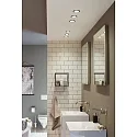 Paulmann Inbouwarmatuur COLE COIN LED stijf IP44, zwart, zilver dimbaar 6,5W 460lm 2700K 100° 100° CRI >80