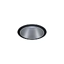 Paulmann Inbouwarmatuur COLE COIN LED stijf, set van 3 IP44, zwart, zilver dimbaar 6,5W 460lm 2700K 100° 100° CRI >80