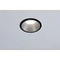 Paulmann Inbouwarmatuur COLE COIN LED stijf, set van 3 IP44, zwart, zilver dimbaar 6,5W 460lm 2700K 100° 100° CRI >80