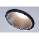 Paulmann Inbouwarmatuur COLE COIN LED stijf, set van 3 IP44, zwart, zilver dimbaar 6,5W 460lm 2700K 100° 100° CRI >80