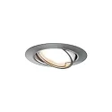 recessed luminaire BASE COIN swivelling, set of 1 IP20, brushed iron  5W 370lm 3000K 100° 100° CRI > 80