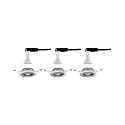 Paulmann recessed luminaire BASE swivelling, set of 3, switchable GU10 IP20, brushed iron  15W 350lm 3000K 100° 100° CRI >80