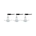 Paulmann recessed luminaire BASE swivelling, set of 3, switchable GU10 IP20, white  15W 350lm 3000K 100° 100° CRI >80