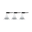 Paulmann Inbouwarmatuur NOVA LED rond, draaibaar, set van 3 GU10 IP23, chroom  19,5W 460lm 2700K 38° 38° CRI >80
