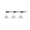 Paulmann Inbouwarmatuur NOVA LED hoekig, draaibaar, set van 3 GU10 IP23, wit mat  19,5W 460lm 2700K 38° 38° CRI >80