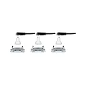 Paulmann Inbouwarmatuur NOVA LED hoekig, draaibaar, set van 3 GU10 IP23, aluminium  19,5W 460lm 2700K 38° 38° CRI >80