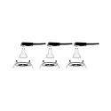 Paulmann Inbouwarmatuur NOVA LED rond, stijf, set van 3 GU10 IP44, ijzer geborsteld  19,5W 460lm 2700K 38° 38° CRI >80