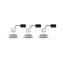 Paulmann Inbouwarmatuur NOVA COIN LED rond, draaibaar, set van 3 IP23, ijzer geborsteld  19,5W 460lm 2700K 100° 100° CRI >80
