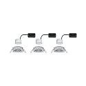 Paulmann Inbouwarmatuur NOVA COIN LED rond, draaibaar, set van 3 IP23, chroom  19,5W 460lm 2700K 100° 100° CRI >80