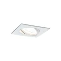 Paulmann Inbouwarmatuur NOVA COIN LED hoekig, draaibaar, set van 3 IP23, wit mat  19,5W 460lm 2700K 100° 100° CRI >80