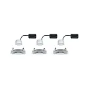 Paulmann Inbouwarmatuur NOVA COIN LED hoekig, draaibaar, set van 3 IP23, aluminium  19,5W 460lm 2700K 100° 100° CRI >80