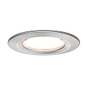 Paulmann Inbouwarmatuur NOVA COIN LED rond, stijf, set van 3 IP44, ijzer geborsteld  19,5W 460lm 2700K 100° 100° CRI >80