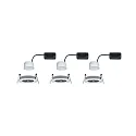 Paulmann Inbouwarmatuur NOVA COIN LED rond, stijf, set van 3 IP44, aluminium  19,5W 460lm 2700K 100° 100° CRI >80