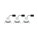 Paulmann Inbouwarmatuur NOVA COIN LED rond, stijf, set van 3 IP44, chroom  460lm 2700K 100° 100° CRI >80