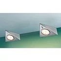 Paulmann Onderbouwarmatuur PIR LED hoekig, set van 3, ijzer geborsteld  3x170lm 2700K 100° 100°