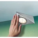 Paulmann Onderbouwarmatuur PIR LED hoekig, set van 3, ijzer geborsteld  3x170lm 2700K 100° 100°