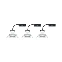 Inbouwarmatuur NOVA PLUS COIN rond, set van 3 IP23, wit mat dimbaar 3x6,8W 2.700K
