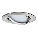 Paulmann Inbouwarmatuur NOVA PLUS COIN rond, draaibaar IP23, ijzer geborsteld dimbaar 6,8W 2.700K
