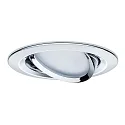 Paulmann Paulmann Recessed luminaire LED Coin Slim, IP23, round, 6,8W, set of 3 dimmable and swiveling, chrome