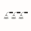 Inbouwarmatuur NOVA PLUS COIN rond, set van 3 IP23, wit mat dimbaar 3x6,8W 2.700K