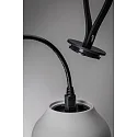Tafelarmatuur CLUTCH rond, Bluetooth aanstuurbaar, met USB-oplaadfunctie IP44, grijs dimbaar