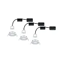 Paulmann Set of 3 LED Recessed luminaire NOVA MINI with Module COIN, IP44, fixed, white matt