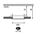 Paulmann Inbouwarmatuur NOVA MINI LED stijf, set van 3 IP23, ijzer geborsteld  310lm 2700K 38° 38° CRI >80