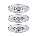 Paulmann Inbouwarmatuur NOVA MINI LED stijf, set van 3 IP23, chroom  310lm 2700K 38° 38° CRI >80