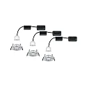Paulmann Inbouwarmatuur NOVA MINI LED stijf, set van 3 IP23, aluminium  310lm 2700K 38° 38° CRI >80