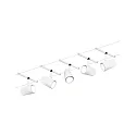 Touwsysteem WIRE SYSTEMS DC CUP set van 5 GU5,3, chroom, wit mat 