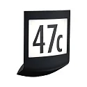 Paulmann illuminated house number PADEA LED LED IP44, anthracite