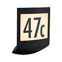 Paulmann illuminated house number PADEA LED LED IP44, anthracite