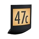 Paulmann illuminated house number PADEA LED LED IP44, anthracite
