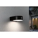 Paulmann Wandlamp op zonne-energie EILEEN PIR rond, met schakelaar, met bewegingsmelder IP44, zwart 